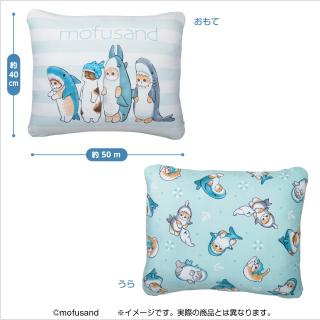 【mofusand】【mofusand】mofusand スクエアクッション-サメにゃんがいっぱい-