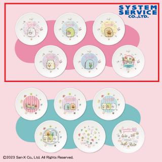 【すみっコぐらし】【Aネオンサイン】すみっコぐらし しっぽずダイナー　ラウンドメラミンプレート6枚セット