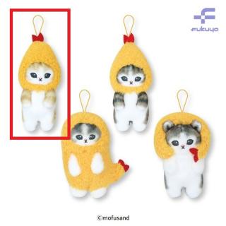 【mofusand】【Aエビの被り物（にゃんこベージュ）】mofusand えびにゃんマスコットぬいぐるみ
