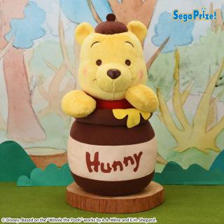 【ディズニー】【プー】くまのプーさん　赤いほっぺ　スーパーラージぬいぐるみ　ハニーポットVer.