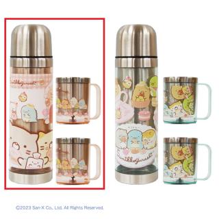 【すみっコぐらし】【Aピンク】すみっコぐらしステンレスボトル&２Ｐマグセット１１