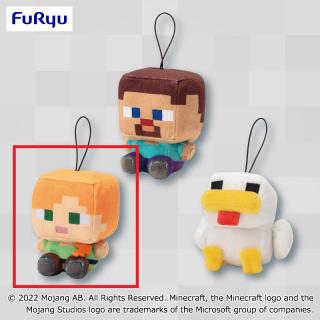 【マインクラフト】【セット配送】【Aアレックス】マインクラフトデフォルメマスコット～アレックス・スティーブ・ニワトリ～
