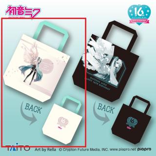 【初音ミク】【A白デザイン】初音ミク Happy 16th Birthday　マチ付きトートバッグ