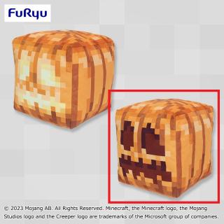【マインクラフト】【Bくりぬいたカボチャ】マインクラフトブロックBIGぬいぐるみ～ジャック・オ・ランタン/くりぬいたかぼちゃ～