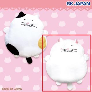 【でぶねこ】【Bシロ】でぶねこまんまるぽっちゃり座布団