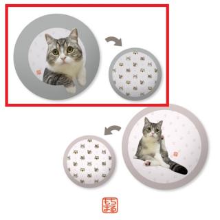 【もちまる】【Bグレー】もちまるラウンドクッション