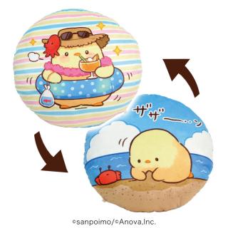 【もふピヨ】【Aもふピヨの夏休み】もふピヨ ラウンドクッション