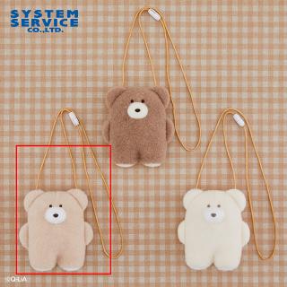 【ほっこりモコモカ】【Bミルクティー】ほっこりモコモカ ぬいぐるみポシェット