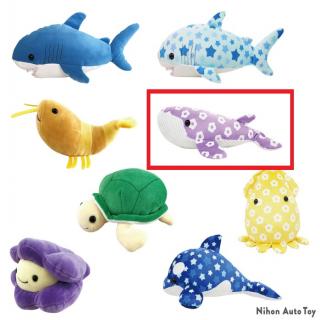 【Hクジラ(花柄)】もちぷに水族館ぬいぐるみ～SPver.～