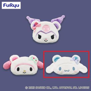 【サンリオ】【Cシナモロール】サンリオキャラクターズ ホワイトスノーベアフェイスポーチ付きエコバッグ