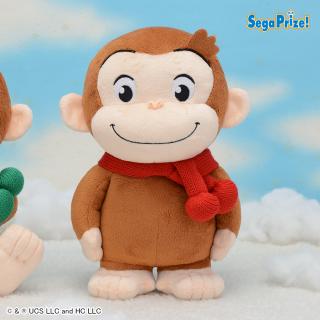 【おさるのジョージ】【Bレッド】おさるのジョージ　ぽってりMぬいぐるみ　ぬくぬくスタイル