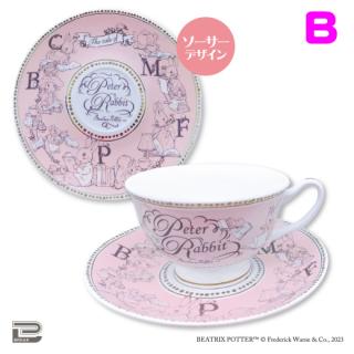 【ピーターラビット】【B:PINK】ピーターラビット　ティーカップ＆ソーサ―セット