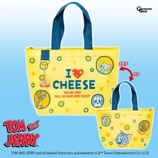 【トムとジェリー】【A:パステルイエロー】トムとジェリー ランチバッグ(アクリル付)ver2