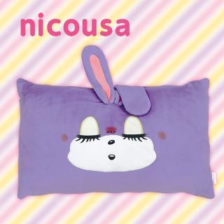 【nicousa】【Dルルム(パープル)】nicousa もちもちスクエアクッション