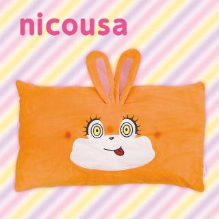 【nicousa】【Eミエル(オレンジ)】nicousa もちもちスクエアクッション