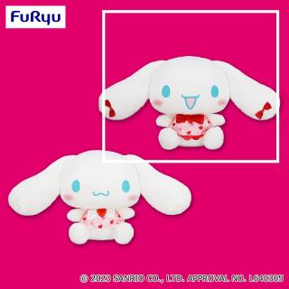 【サンリオ】【Bレッド(リボン)】シナモロール ピンクハートBIGぬいぐるみ