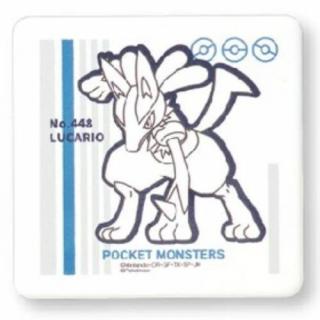 【ポケットモンスター】【Dルカリオ】ポケモン 陶製吸水コースター角型
