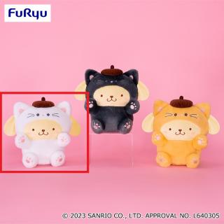 【サンリオ】【Aホワイト】ポムポムプリン にゃんころりんぬいぐるみ～ポムポムプリン～
