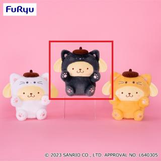 【サンリオ】【Bブラック】ポムポムプリン にゃんころりんぬいぐるみ～ポムポムプリン～