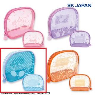 【星のカービィ】【Cブルー】星のカービィ フロッキープリントポーチ