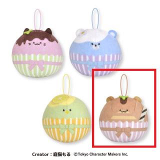 【ねこもどき】【Bブラウン】ねこもどき プチマスコットぬいぐるみ～カップケーキ～