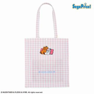 【SEVENTEEN】【Bピンクチェック柄】BONGBONGEE×MUZIK TIGER　[PM]トートバッグ