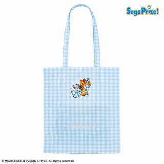 【SEVENTEEN】【A青チェック柄】BONGBONGEE×MUZIK TIGER　[PM]トートバッグ