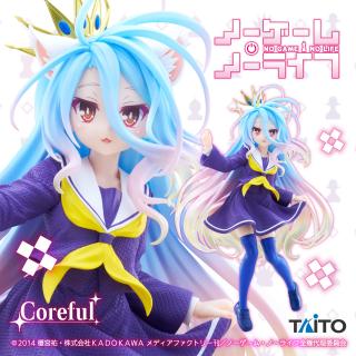 【ノーゲーム・ノーライフ】【白】ノーゲーム・ノーライフ　Coreful フィギュア　白～猫耳制服ver.～