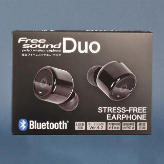 【Aブラック】完全ワイヤレスイヤホン Duo+RED