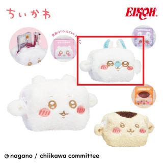 【ちいかわ】【Bモモンガ】ちいかわ ふわふわミニキャラメルポーチ