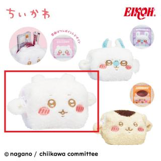 【ちいかわ】【Aちいかわ】ちいかわ ふわふわミニキャラメルポーチ