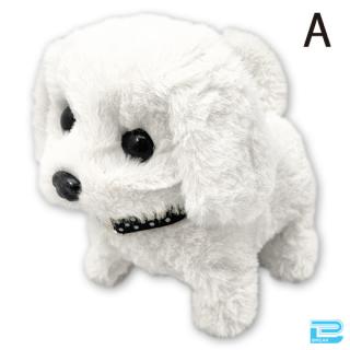 【Aホワイト】とことこ子犬ギミックぬいぐるみ