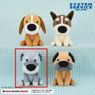 【THE DOG】【Cミニチュアシュナウザー】THE DOG イラストタッチおすわりぬいぐるみ