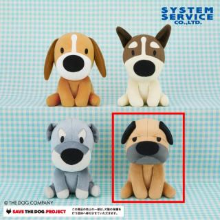 【THE DOG】【Dパグ】THE DOG イラストタッチおすわりぬいぐるみ