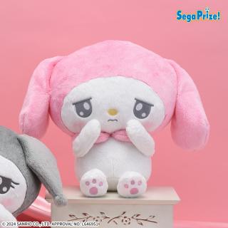 【サンリオ】【Aマイメロディ】ゆるかわ　サンリオキャラクターズ　Lぬいぐるみ“マイメロディ・クロミ”しょんぼり