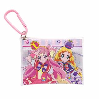 【プリキュア】【Eキュアワンダフル&キュアフレンディ】わんだふるぷりきゅあ！ カラビナ付きミニクリアポーチ