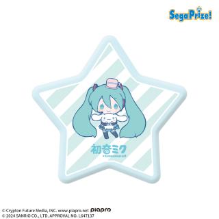 【サンリオ】【Aぎゅっ】初音ミク×シナモロール　星型缶バッジ