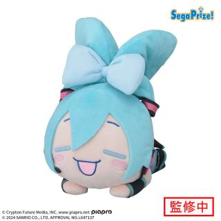 【サンリオ】【A初音ミク(髪アップ)】初音ミク×シナモロール　寝そべり　ぬいぐるみ
