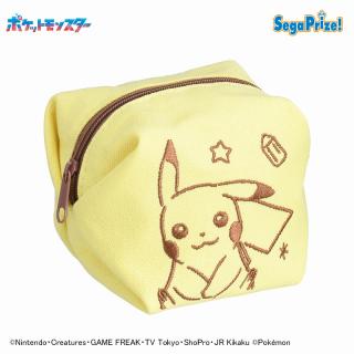 【ポケットモンスター】【Aピカチュウ】ポケットモンスター　キューブ型プチポーチ
