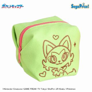 【ポケットモンスター】【Bニャオハ】ポケットモンスター　キューブ型プチポーチ