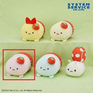 【すみっコぐらし】【Cたぴおか(ピンク)】すみっコぐらし いちごフェア みにっコうつぶせぬいぐるみBIG
