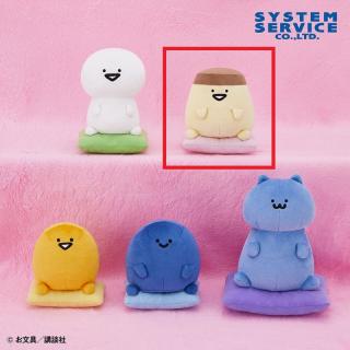 【お文具といっしょ】【Bプリンさん】お文具といっしょ クッションにおすわりぬいぐるみ