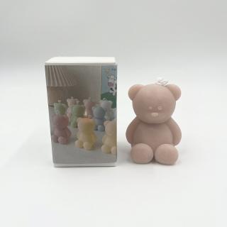 【Oshicoco】【くすみピンクくま】キャンドル