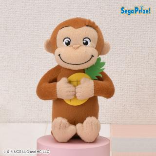 【おさるのジョージ】【Bパイナップル】おさるのジョージ　ぬいぐるみ　フルーツもぐもぐ
