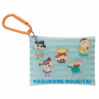 【クレヨンしんちゃん】【Bカスカベ防衛隊】クレヨンしんちゃん カラビナ付きミニクリアポーチ