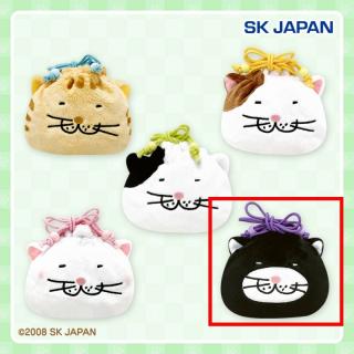 【でぶねこ】【Eクツシタ】でぶねこフェイス巾着