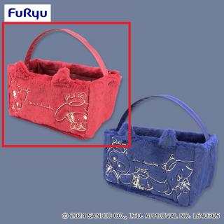 【サンリオ】【Aレッド】サンリオキャラクターズ ねこねこ探偵仕切り付き収納バッグ