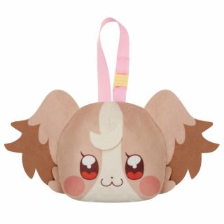 【プリキュア】【A犬飼こむぎ(普通)】わんだふるぷりきゅあ！ ストラップ付き顔型ぬいぐるみポーチ