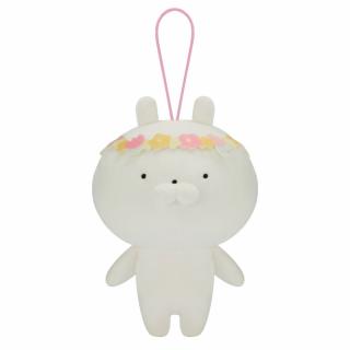 【うさまる】【Aうさまる(花冠)】うさまる ゴムひも付きぬいぐるみ～HAPPY FLOWER～
