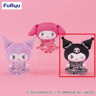 【サンリオ】【Cクロミ(ブラック)】マイメロディ・クロミ リボンいっぱい！ギンガムチェックぬいぐるみ